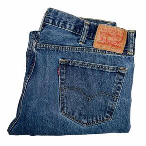 Levi's 505 Stitched Straight Leg Jeans 40 30